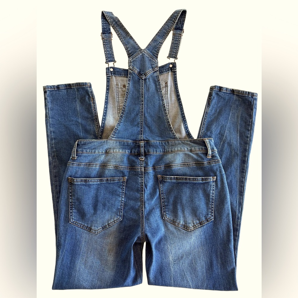 Mossimo Denim Overalls Womens Bib Jeans Distressed Slim Casual sz S